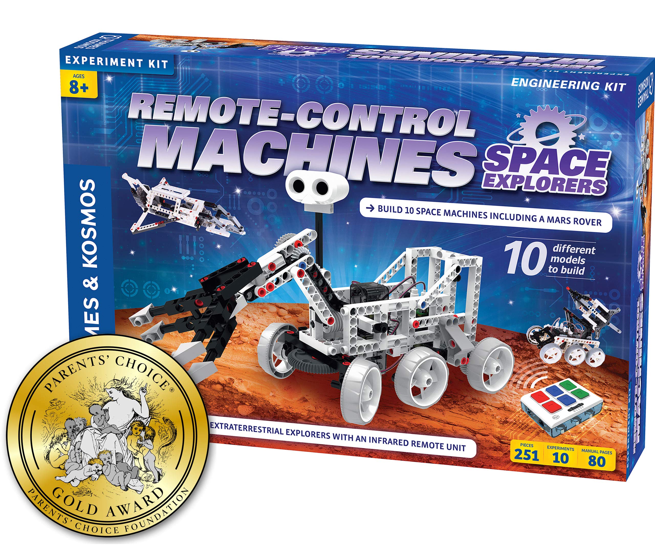 Thames & Kosmos Remote-Control Machines: Space Explorers | Science & Engineering Stem Experiment Kit | Build 10 Real Working Models | Parents' Choice Gold Award Winner