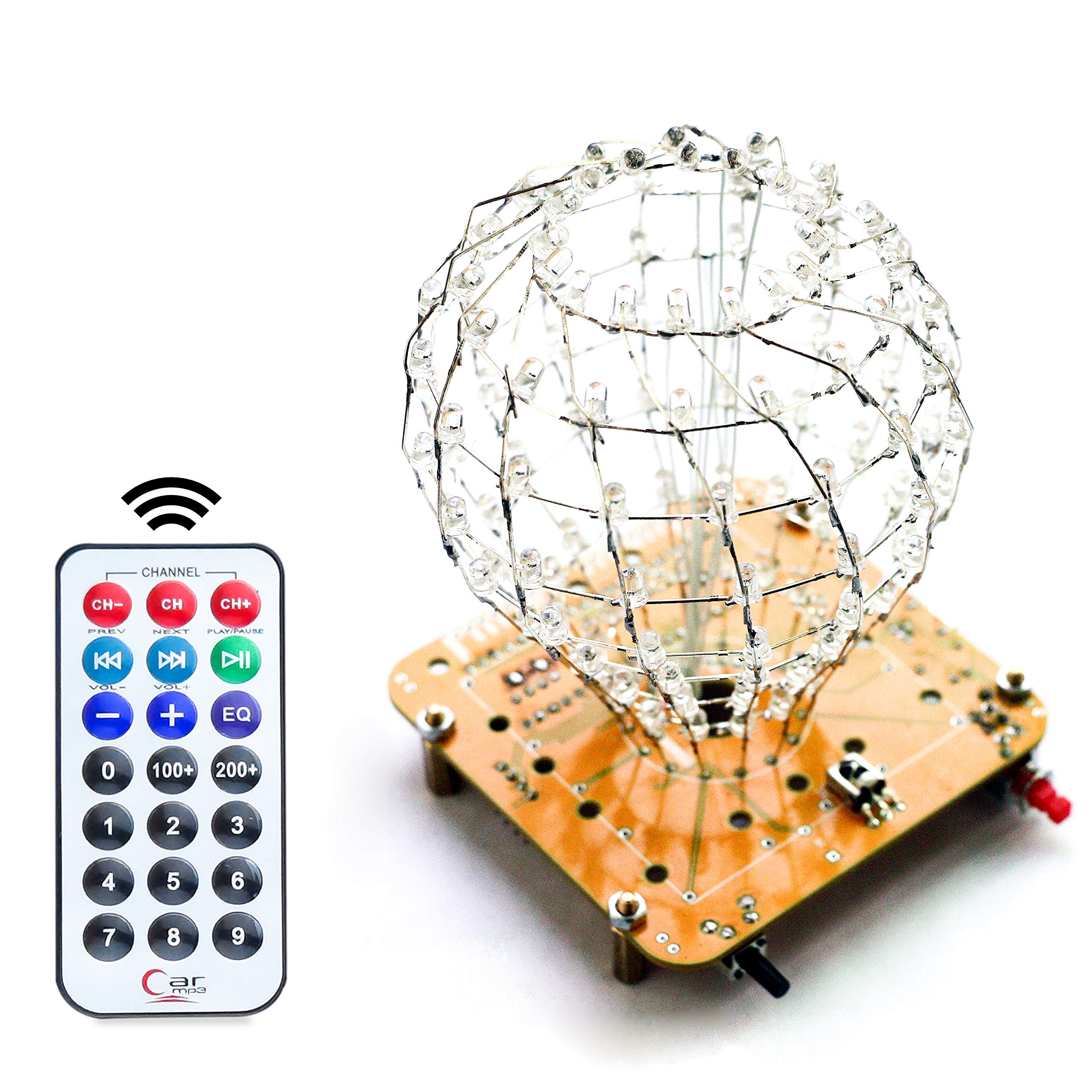 LED Cubic Crystal Ball DIY Soldering Practice Project Kit Electronics Learning Kit for Beginners