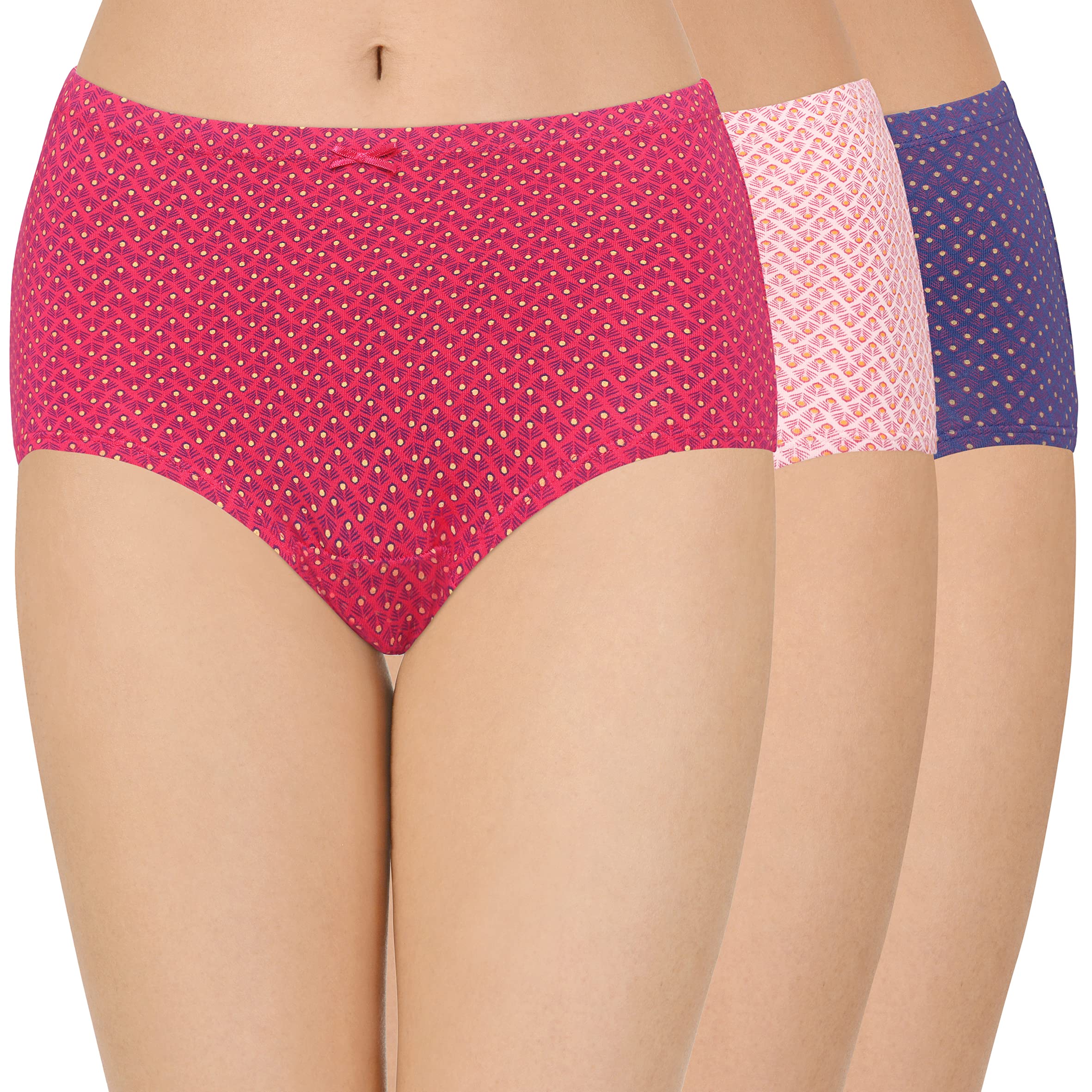 AmanteInsert Elastic Cotton Full Brief Panty Pack- Pack of 3