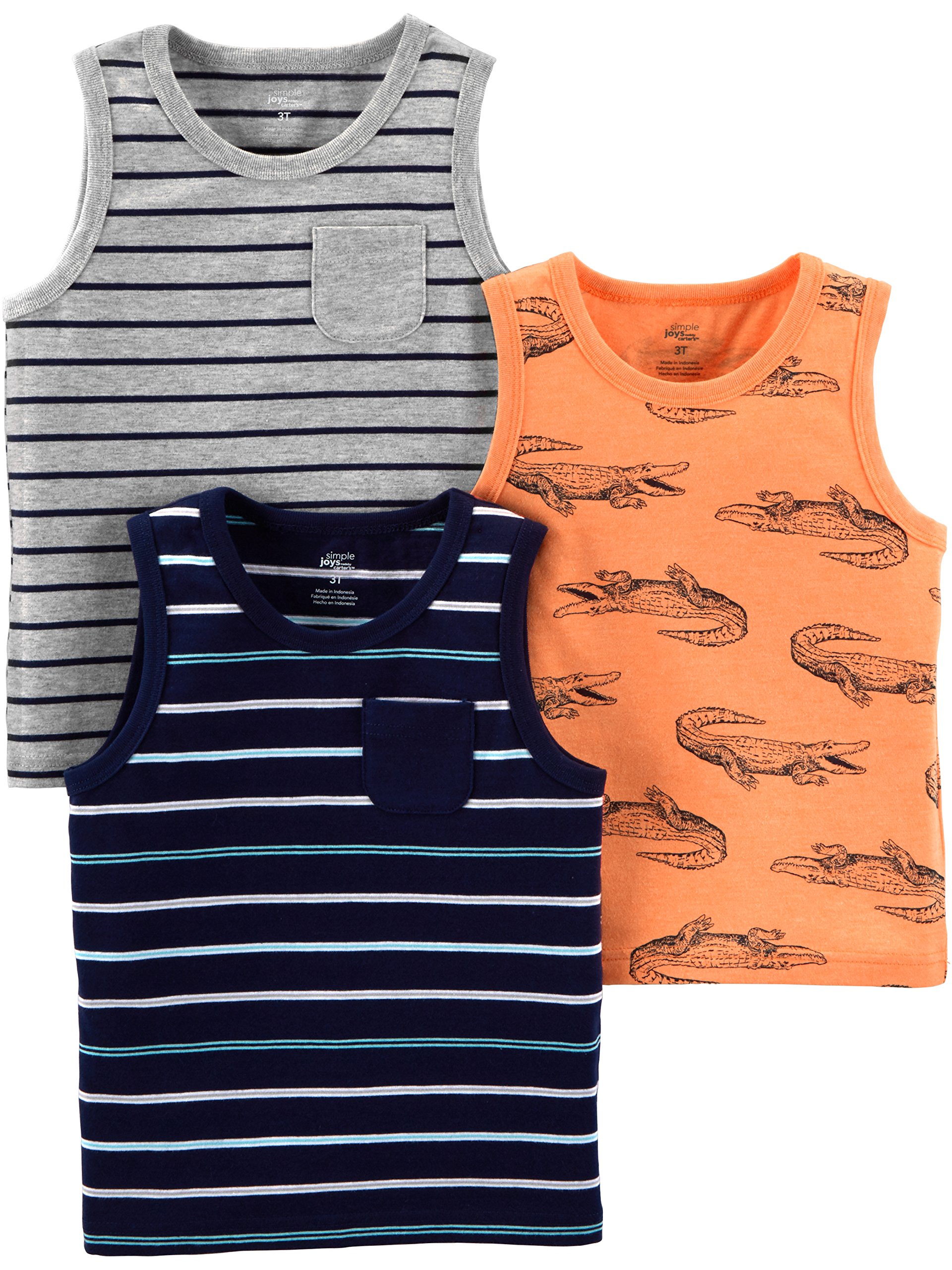 Simple Joys by Carter's Baby Boys' 3-Pack Muscle Tank Tops