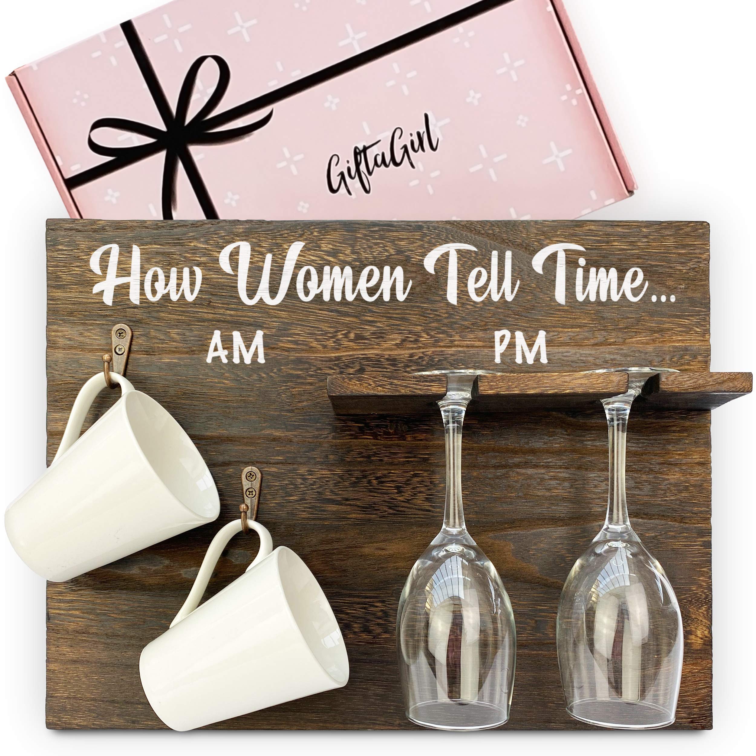 GIFTAGIRLValentine Gifts for Women - Sarcastic But Unique Wine Gifts for Women who have Everything are Fun Christmas Gifts, will make her Laugh and Arrive Nicely Gift-Boxed. Mugs-Glasses Not Inc