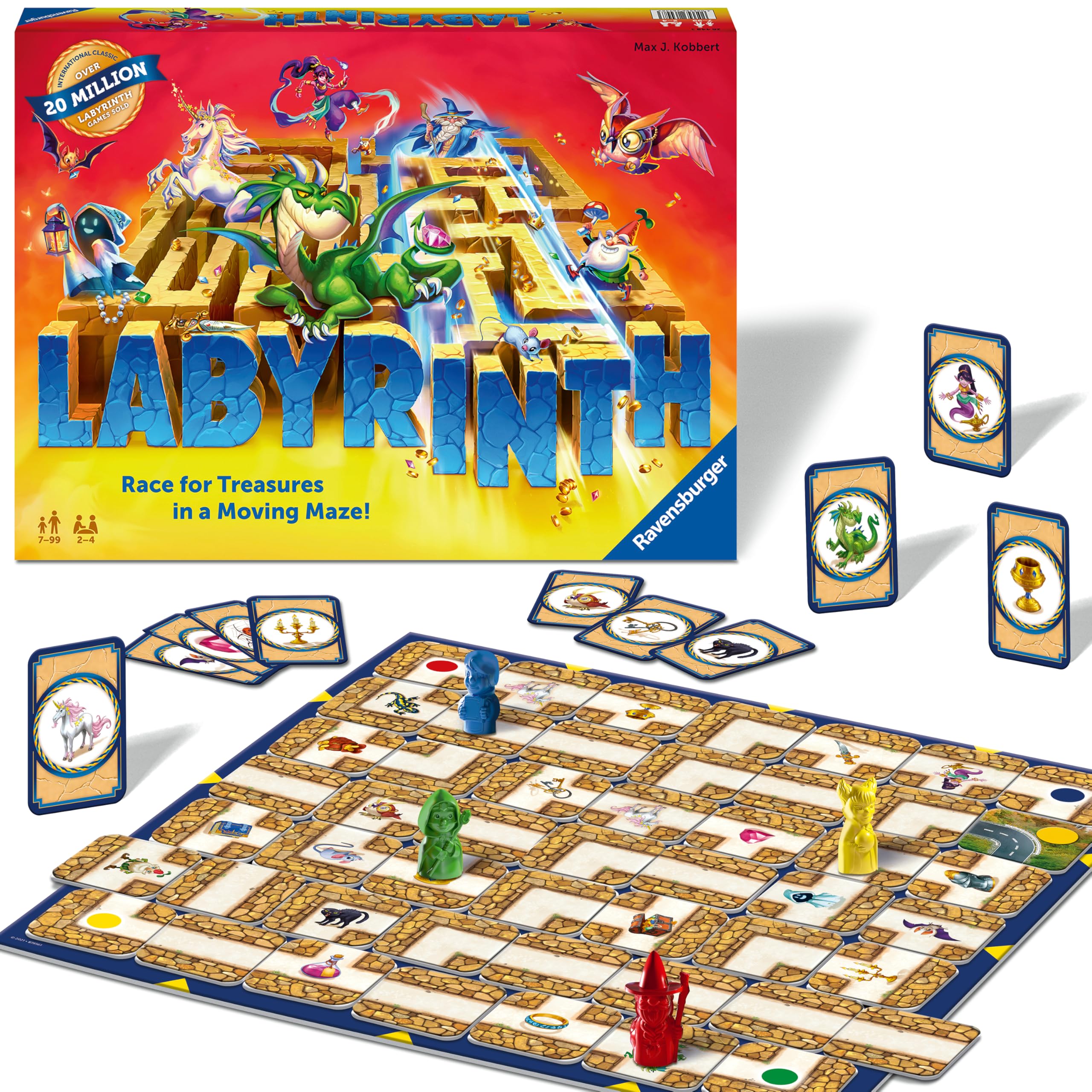 Ravensburger Labyrinth - Enthralling Family Board Game | Ideal for Kids and Adults Aged 7 and Up | Offers Great Replay Value | Designed for 2-4 Players | Globally Celebrated | ASIN: 26448