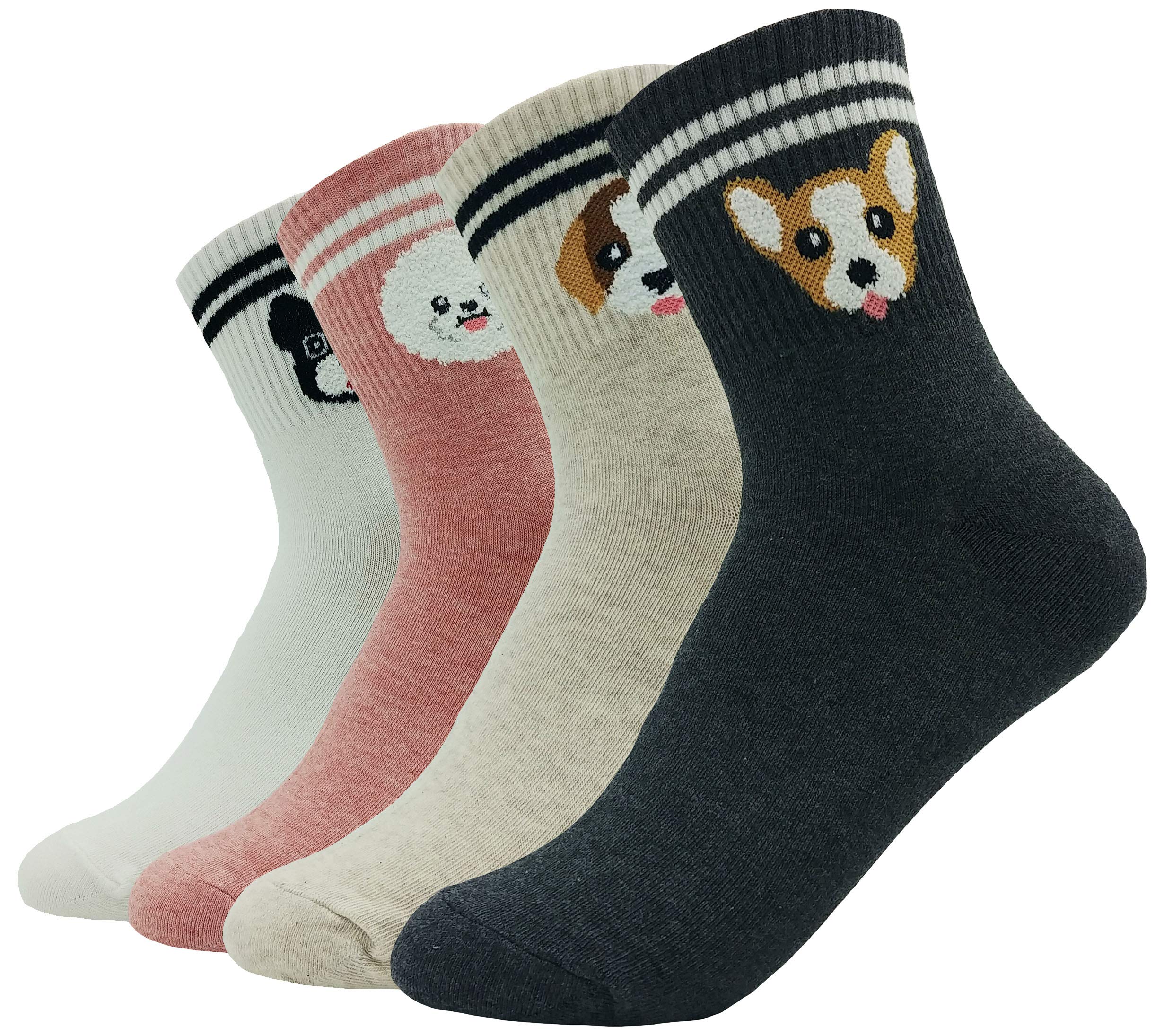 JJMaxWomen's Sweet Animals Socks Cat and Dog Cute Overload Cotton Blend