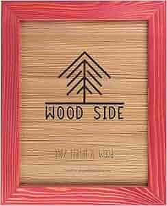 Rustic Wooden Poster Picture Frame 16x20 Inch - Natural Solid Eco Distressed Wood for Wall Mounting Photo Frame, Red