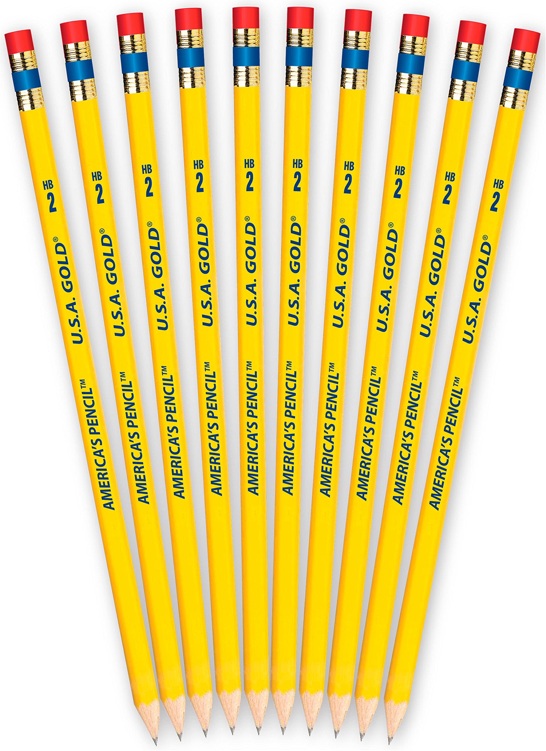 The Write Dudes U.S.A. Gold Pencils