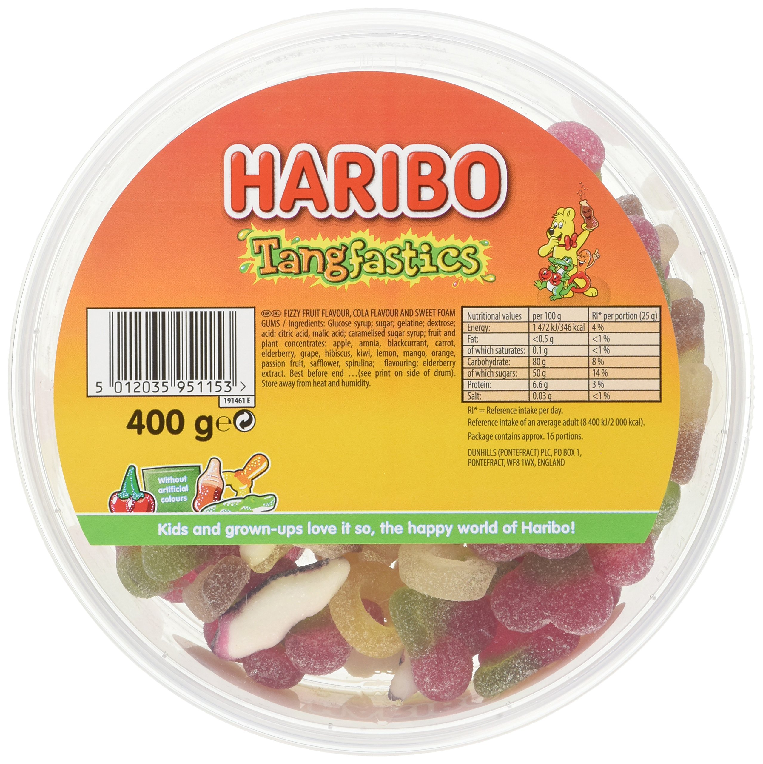 HARIBOTangfastics Bulk Sweets Drum, 400 g