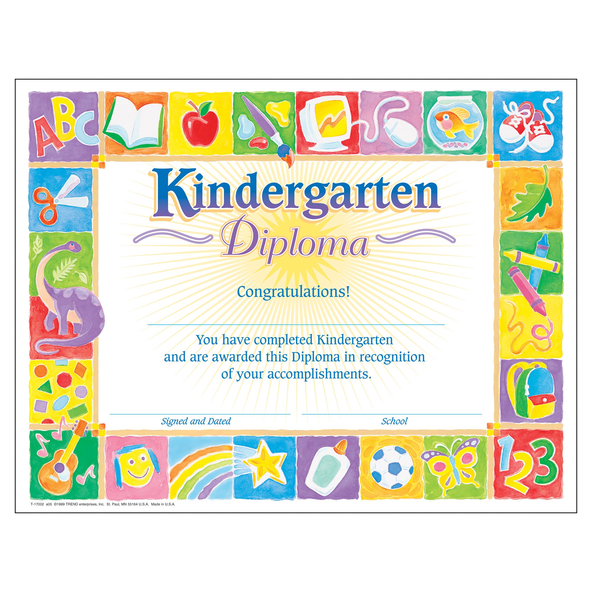 Trend EnterprisesInc. Classic Kindergarten Diploma, 30 ct