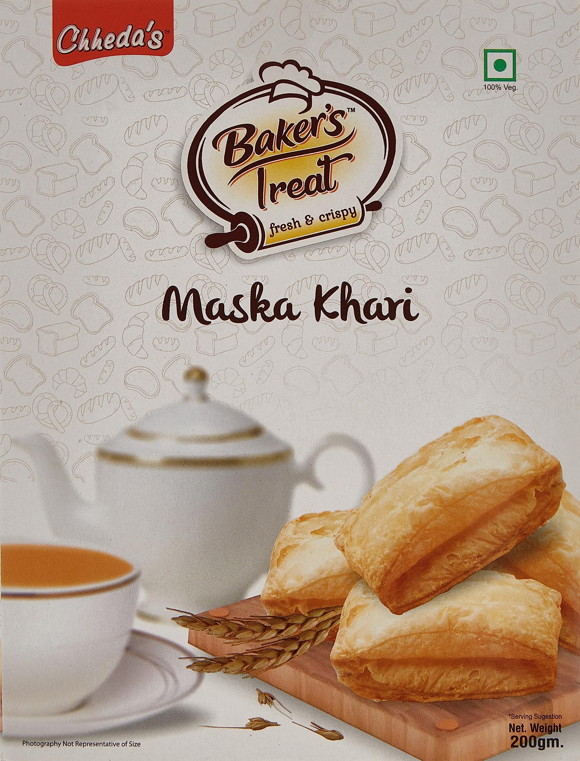 Chheda's Maska Khari Biscuits 200 gm | Authentic Indian Namkeen | Traditional Indian Snacks.