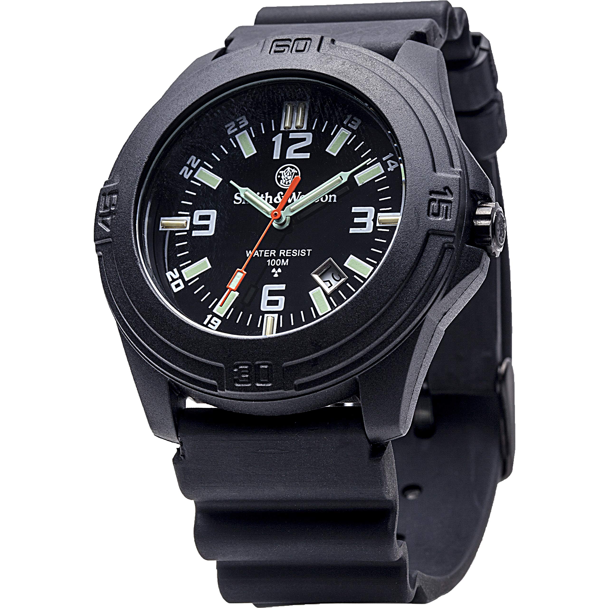 Smith & Wesson Men's Watch, Soldier Tritium, 10ATM, H3 Precision Quartz, Tactical-Tough Military Watch, 43mm