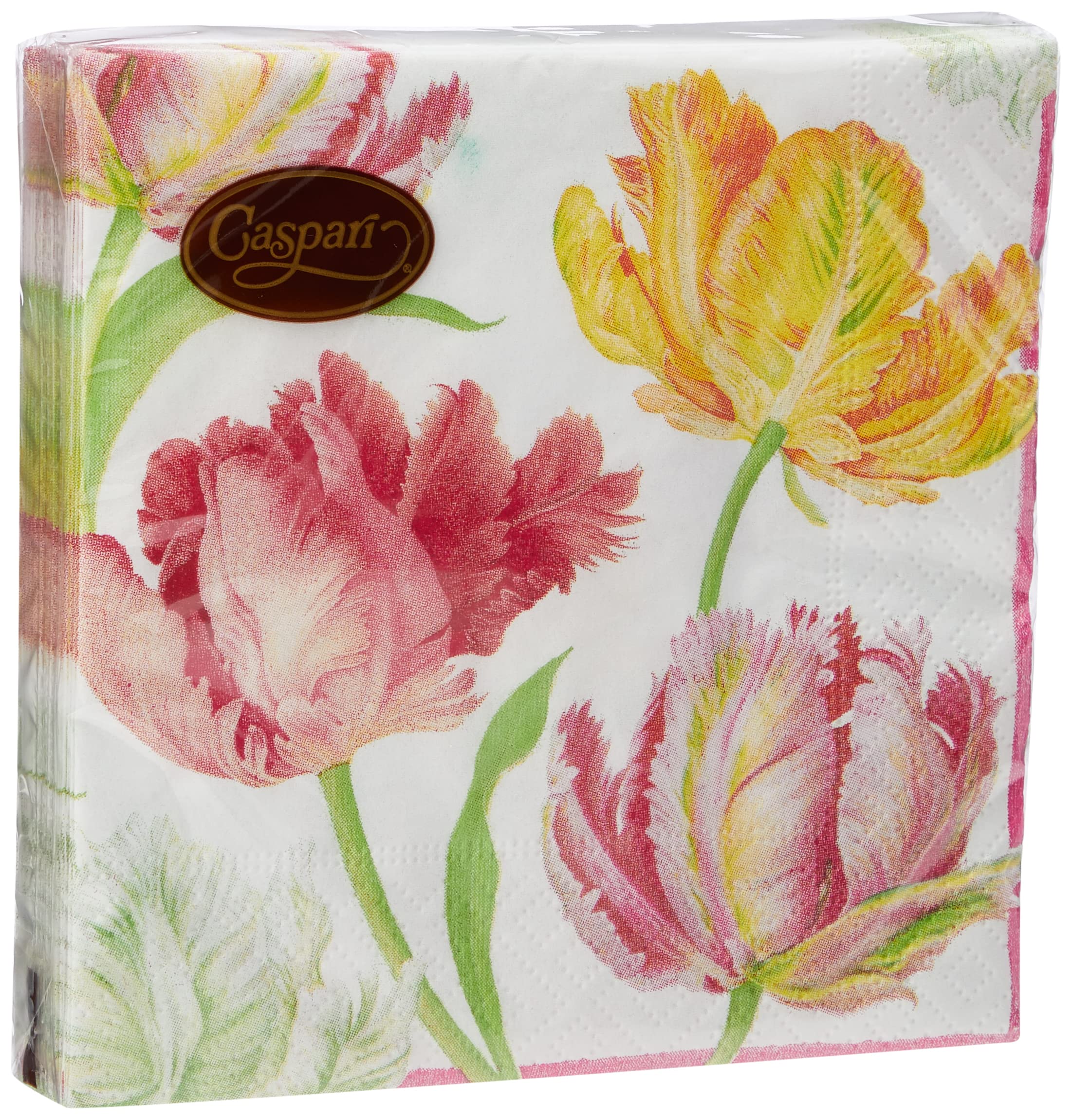 Caspari Tulip Dance Paper Cocktail Napkins, Pack of 20