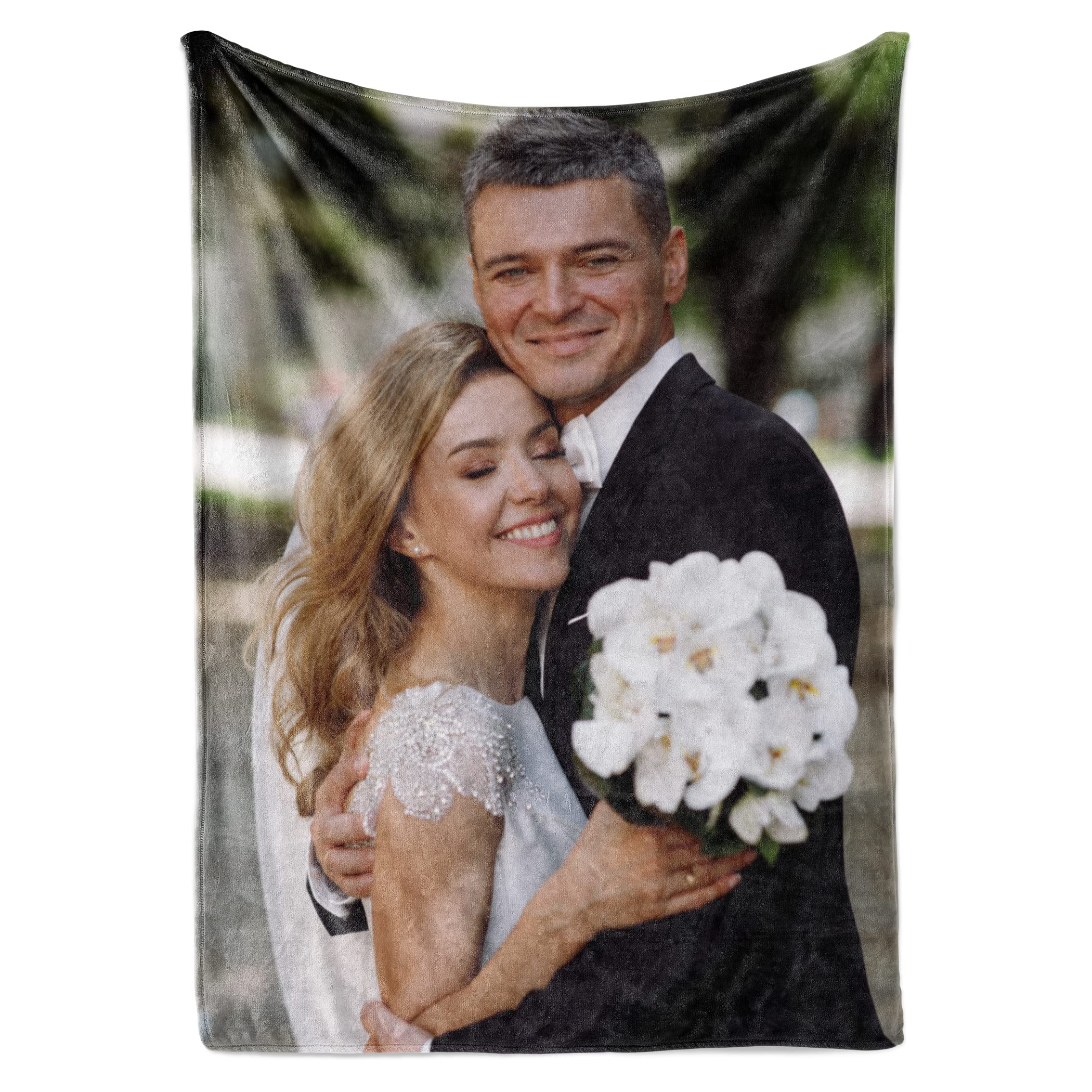 Ships Next Day, Custom Blanket with Picture - Printed in USA, Personalized Photo Blanket (Fleece – 60x80)