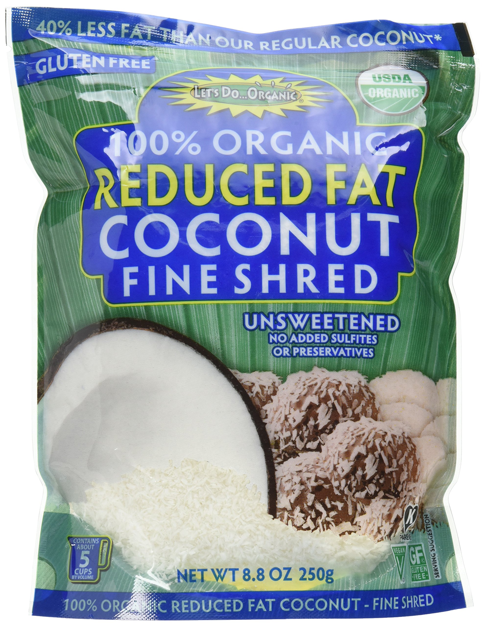 Let's Do Organic Lite Coconut, Shredded, 8.8 Ounce