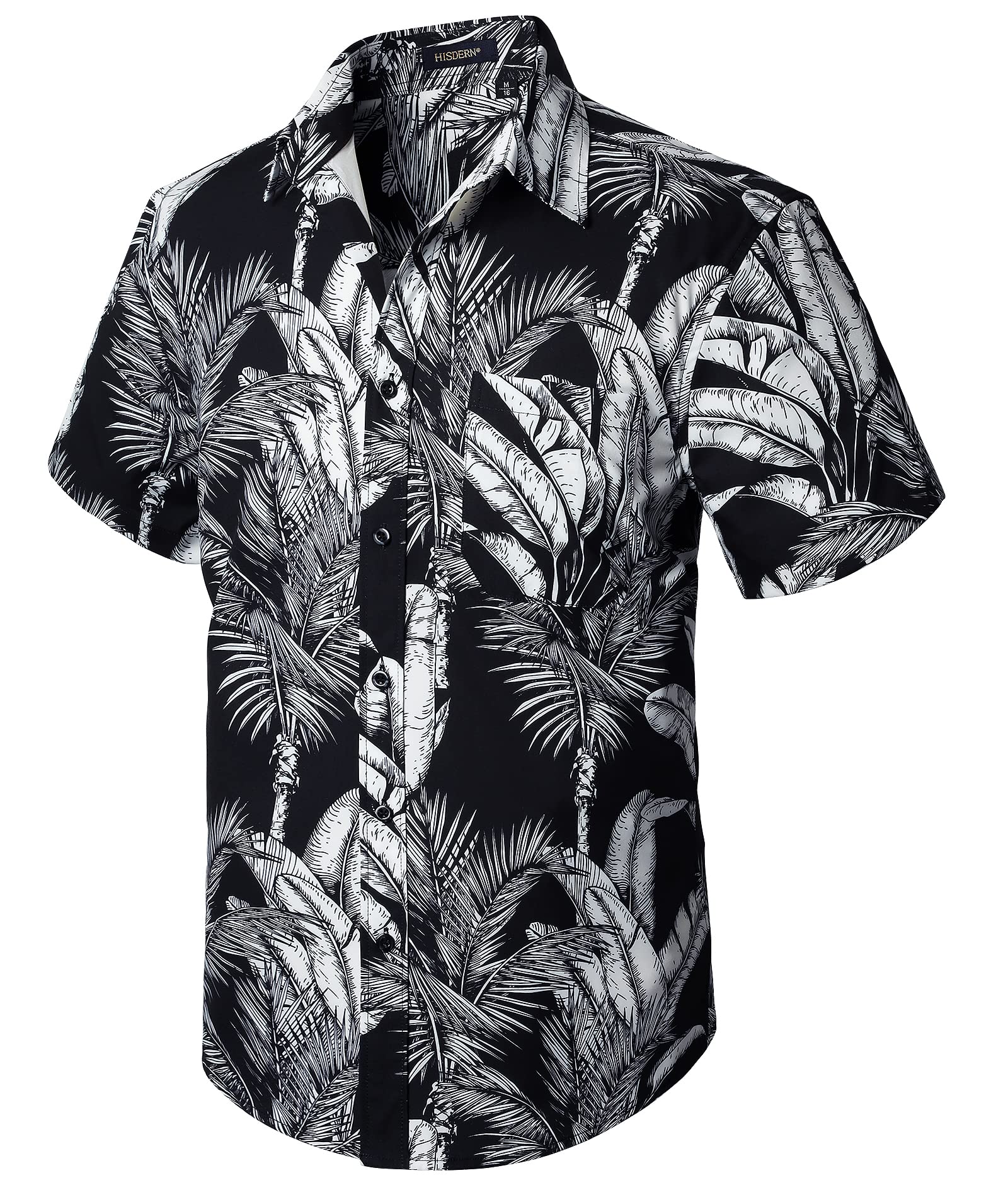 EnlisionHawaiian Shirt for Men Short Sleeve Button Down Floral Funky Casual Flowers Palm Tree Pineapple Print Shirt for Beach Holiday Hawaii Shirts Unisex