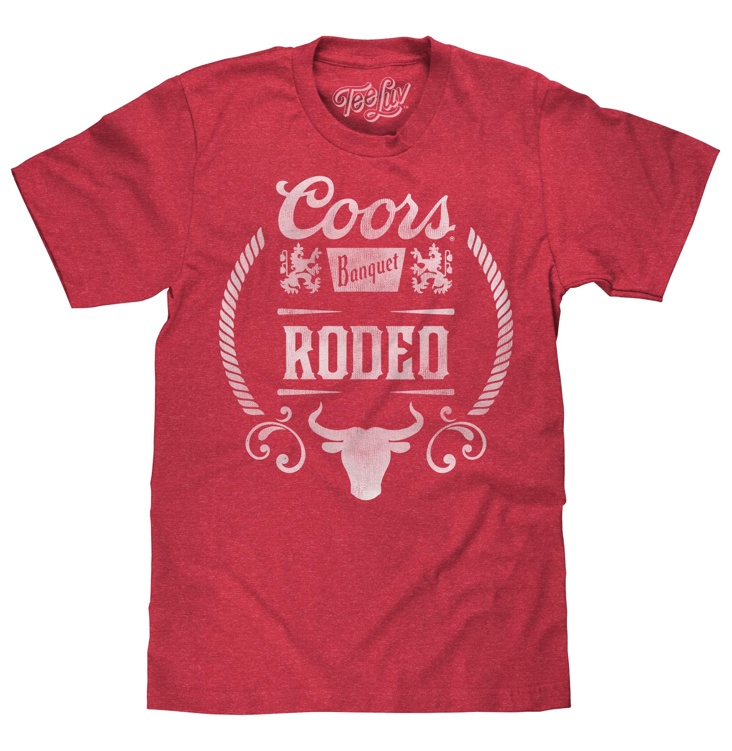 Tee LuvCoors Banquet Rodeo Bull T-Shirt - Red Coors Beer Shirt