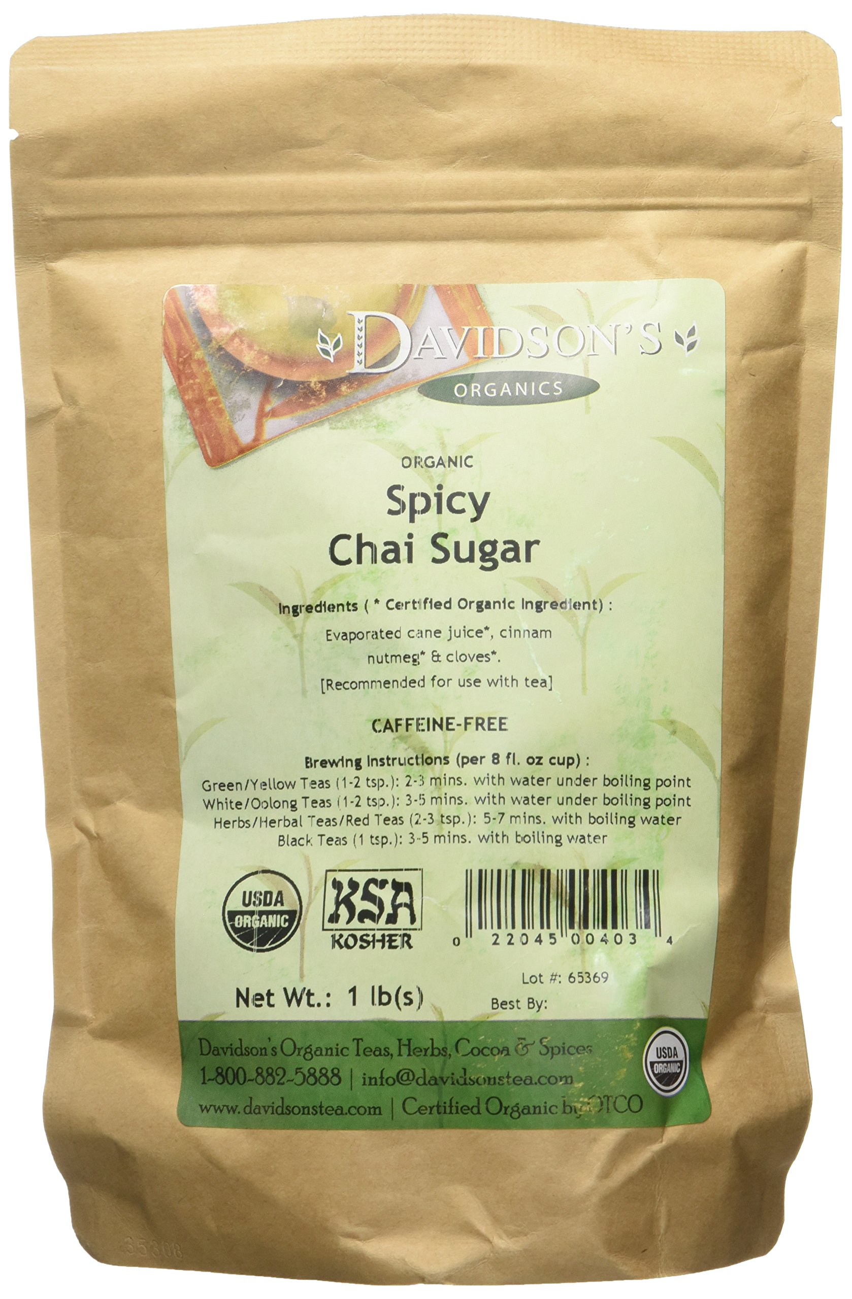 Davidson'sTea Bulk, Spicy Chai Sugar, 16-Ounce Bag