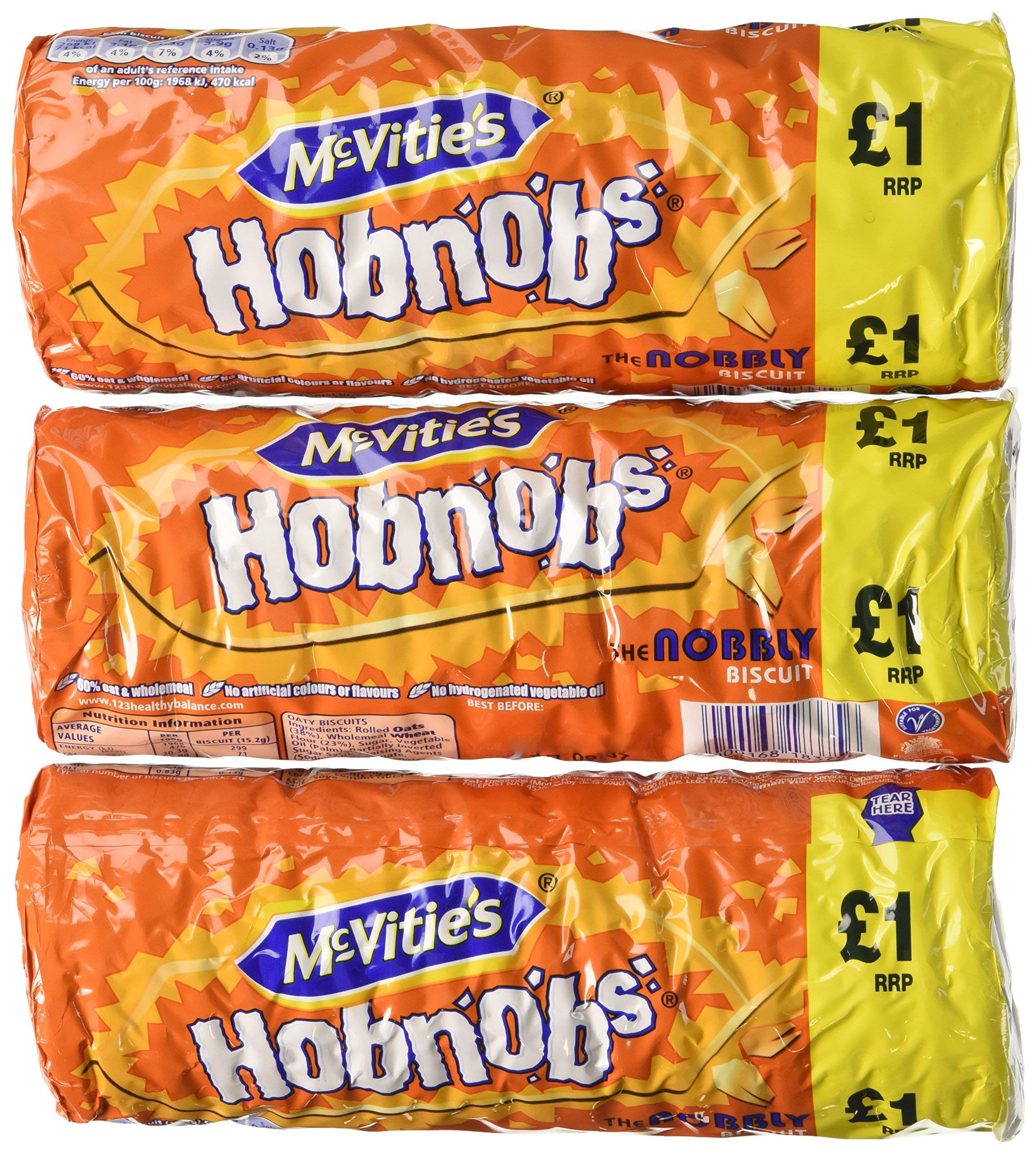 McVitie's Original Hobnobs 255g (Pack of 3)