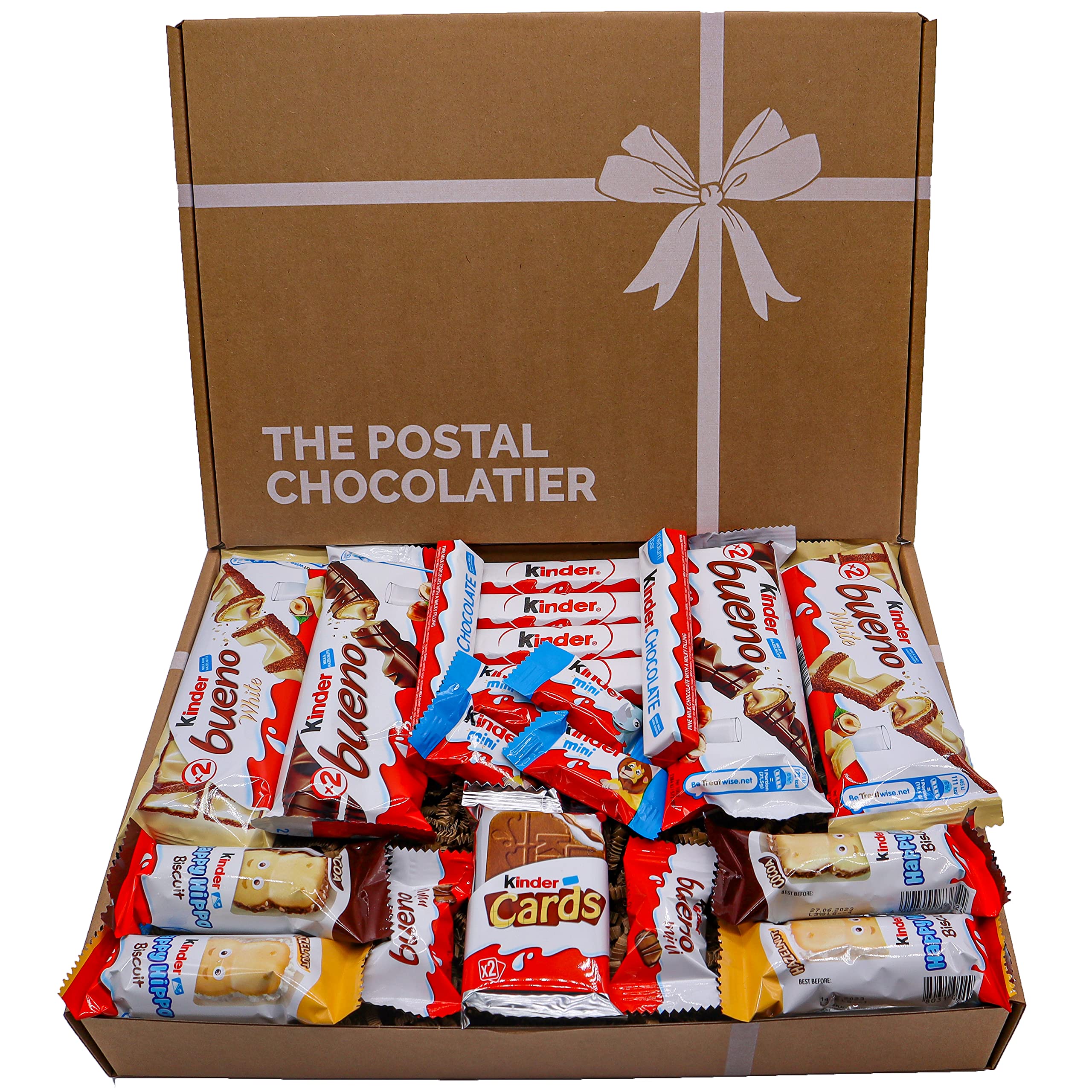 Kinder Bueno Hamper Box with White Chocolate and Kinder Card, Perfect Large Variety Premium Selection Box for Last Minute Gifts and Birthdays for Both Him and Her