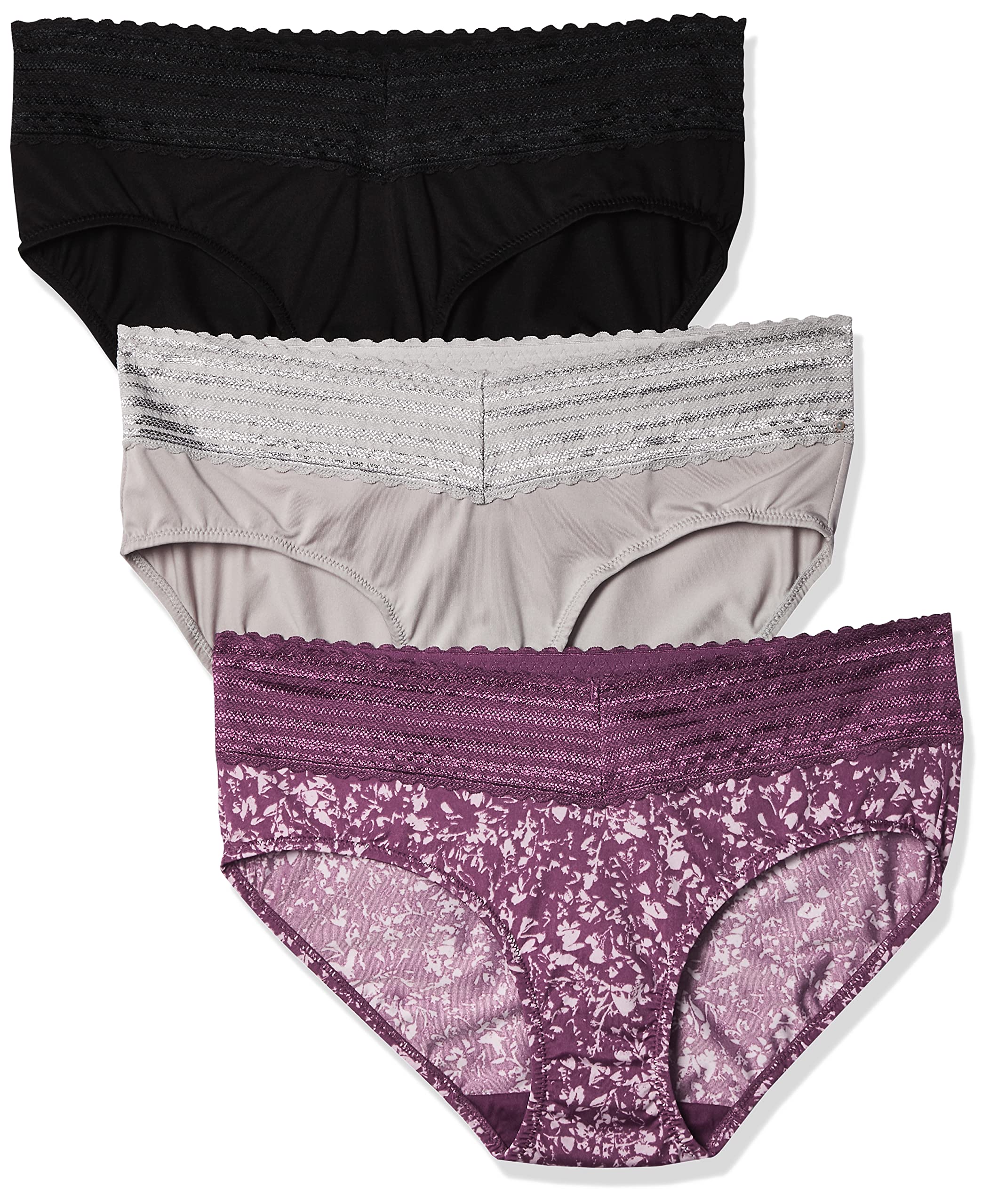 Warner's womens Blissful Benefits No Muffin Top 3 Pack Hipster Panties