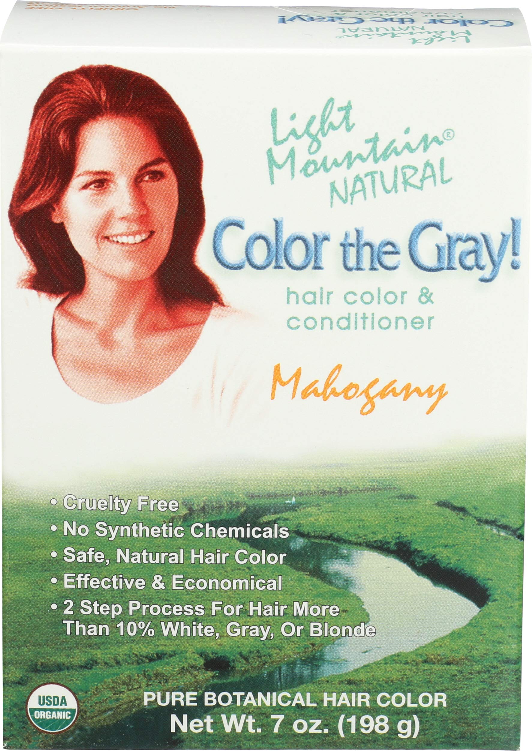 Light MountainHenna Color The Gray, Mahogany 7 Oz