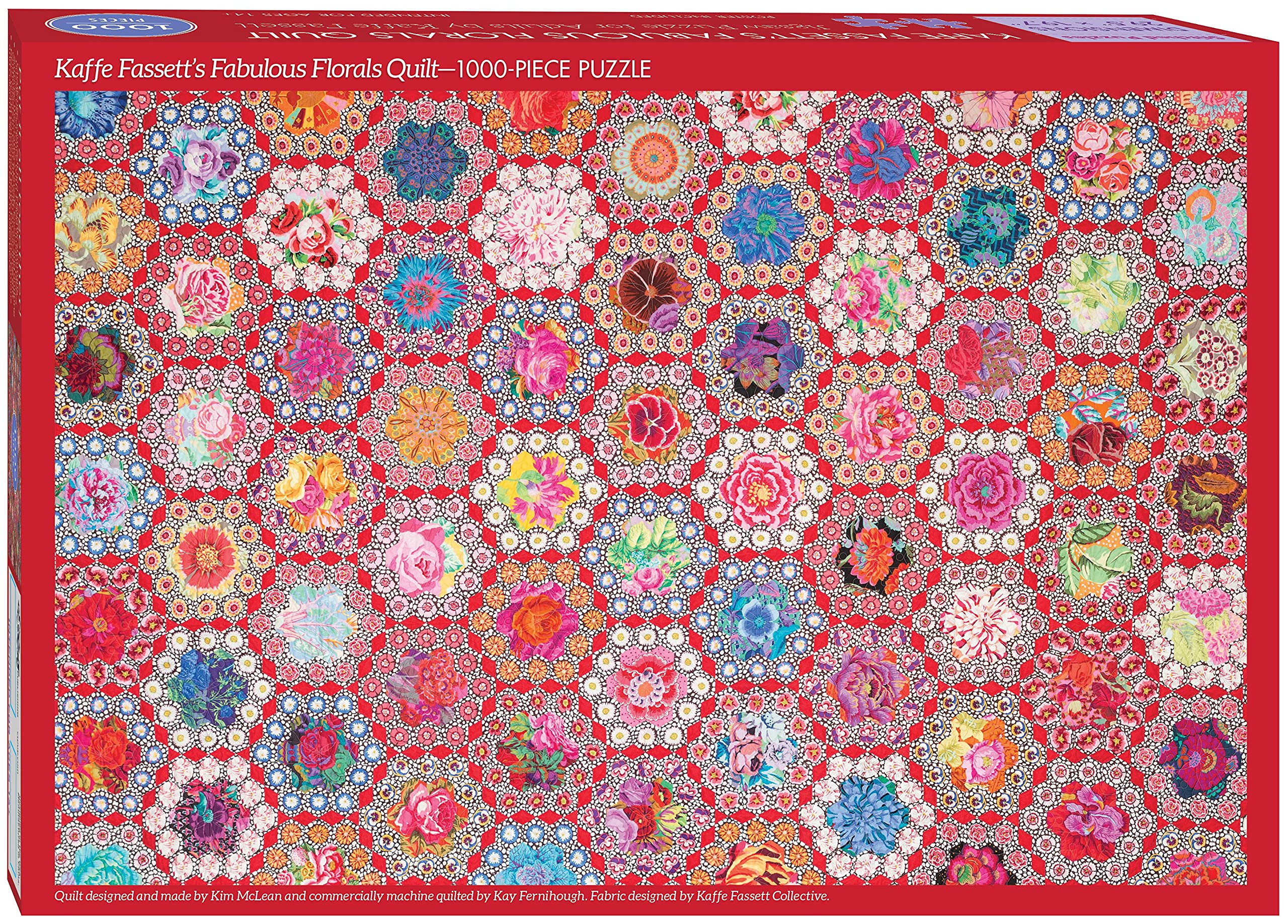 Kaffe Fasett’s Fabulous Florals Quilt Jigsaw Puzzle: 1000 pieces, dimensions 29.5˝ x 19.7˝