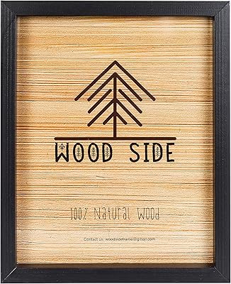 Black Wooden Picture Frame 20x30-100% Eco Natural Solid Wood with Thick Borders for Wall Mount and Tabletop Display