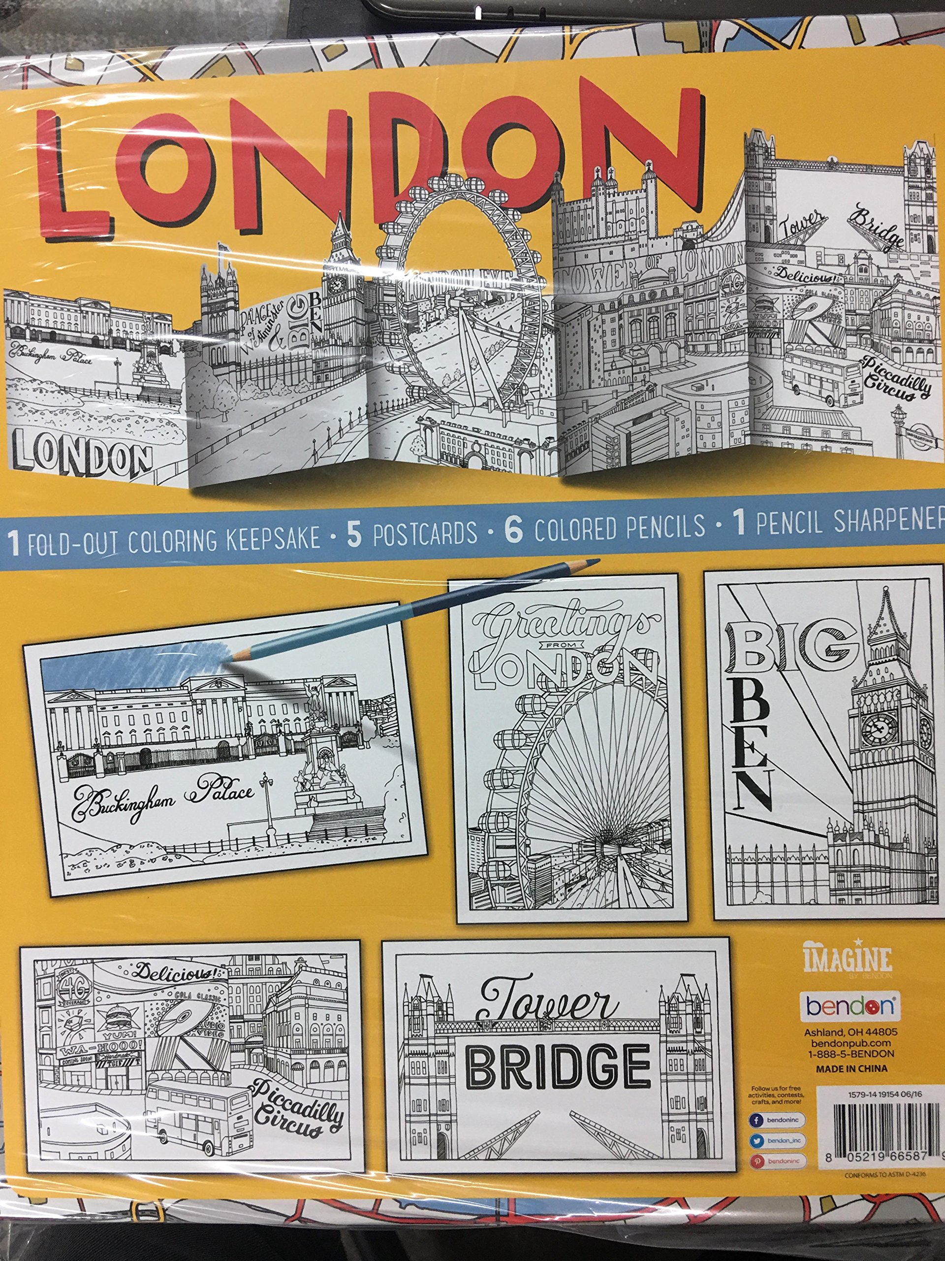 LONDON Fold Out Colouring Box Set