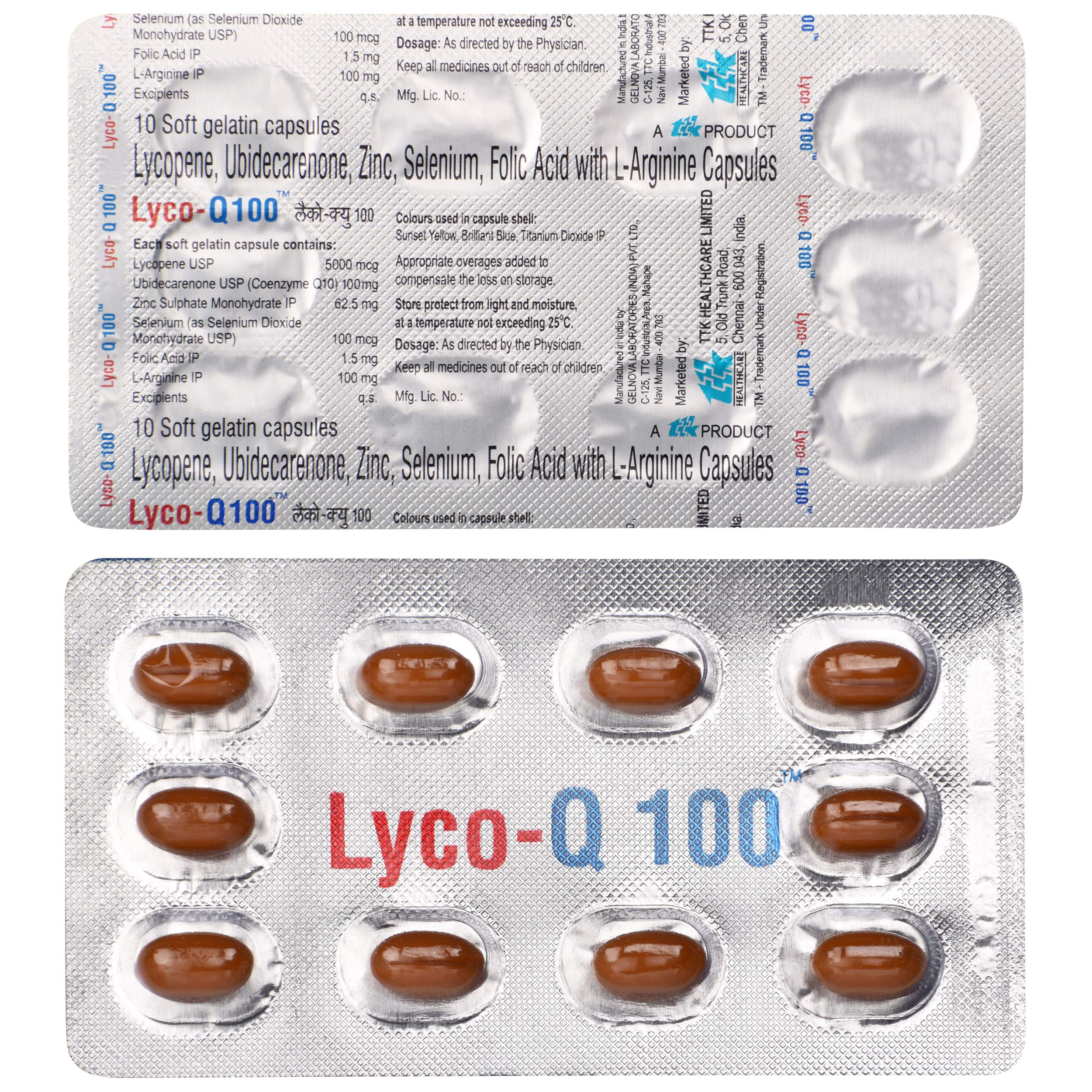 Lyco-Q 100 - Strip of 10 Capsules