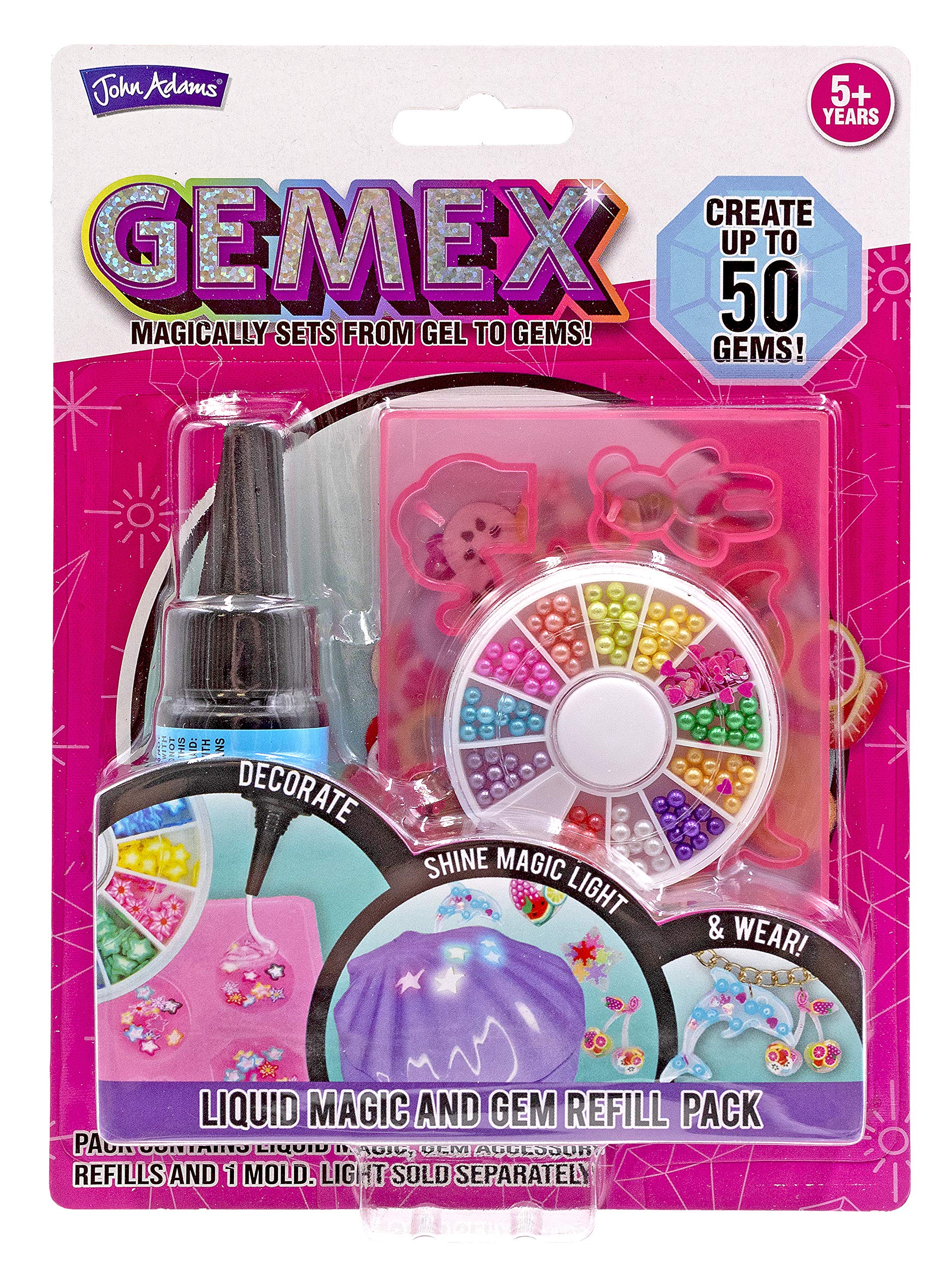 John AdamsGEMEX Refill Set: Magically sets from gel to gems! | Arts & crafts | Ages 5+