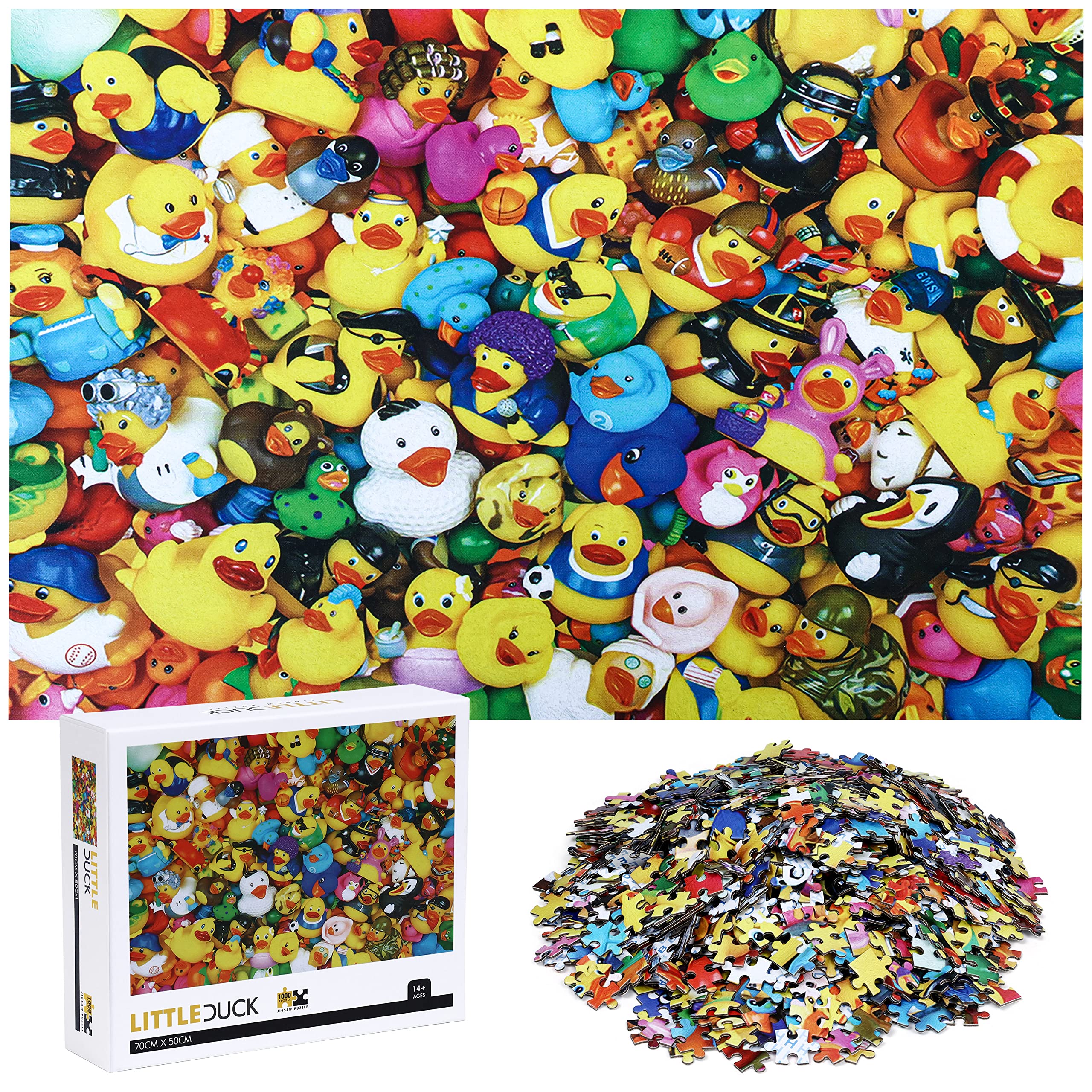 Casacrest Jigsaw Puzzle 1000 Pieces - Little Duck Theme Fun Mind Games & Challenging Activity for Adults,Kids Above 14 - Educational Toy for Having Realistic Illustration,Focus, Memory,Mental Boost