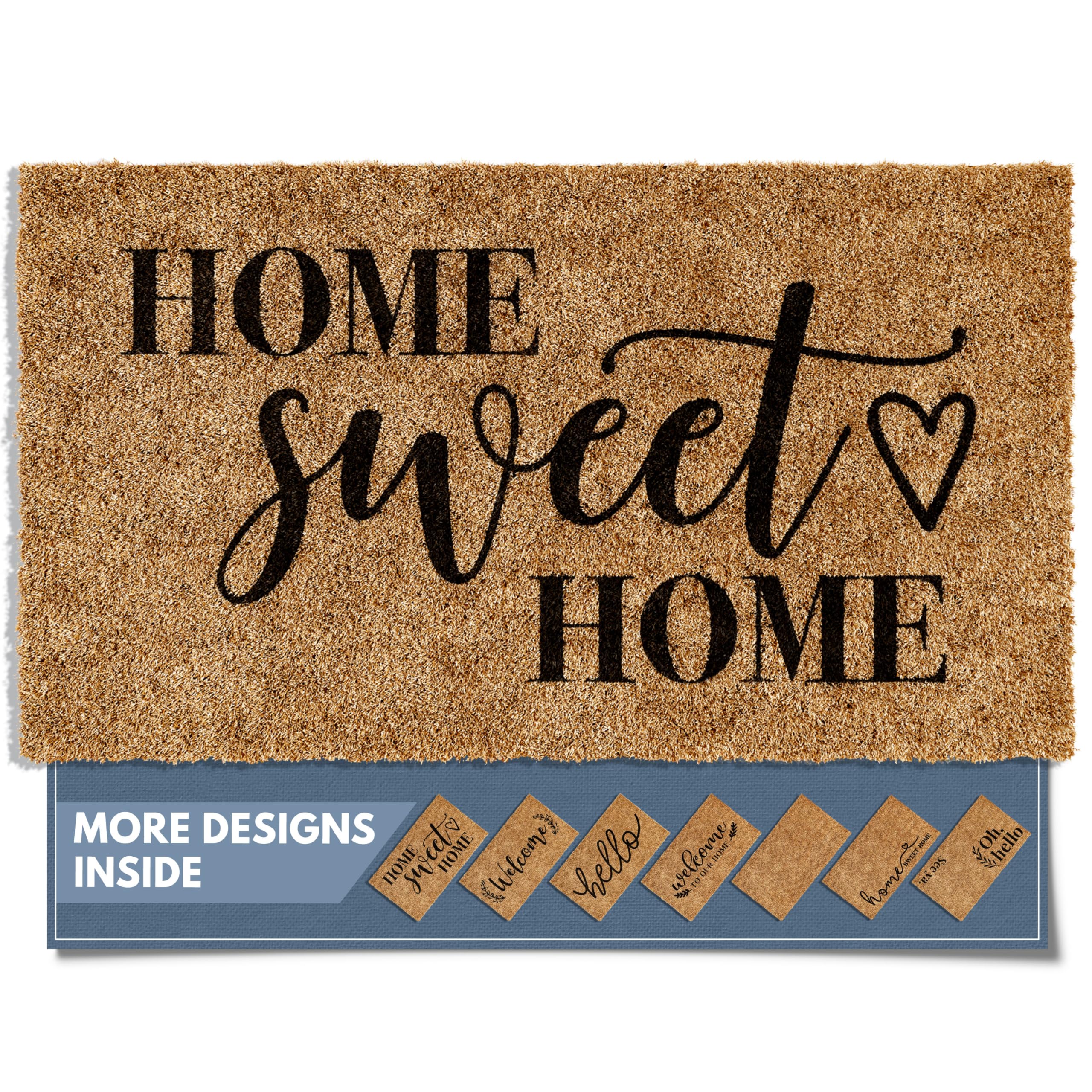 Barnyard Designs Doormat Welcome Mat for Outdoors, Large Front Door Entrance Mat, 30x17, Brown (Home Sweet Home)