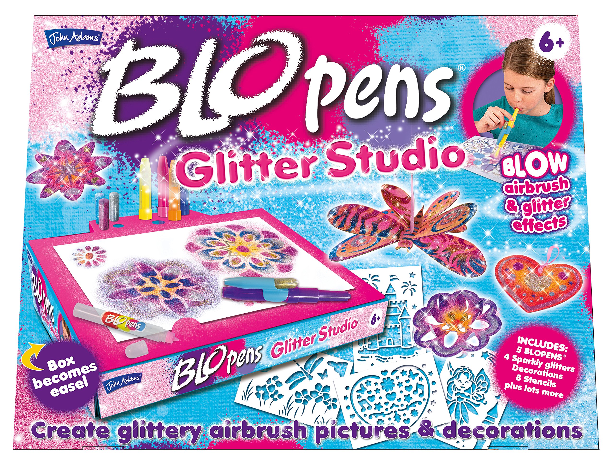 John Adams | BLOPENS® Glitter Studio: Blow airbrush & add glitter effects | Arts & crafts | Ages 6+