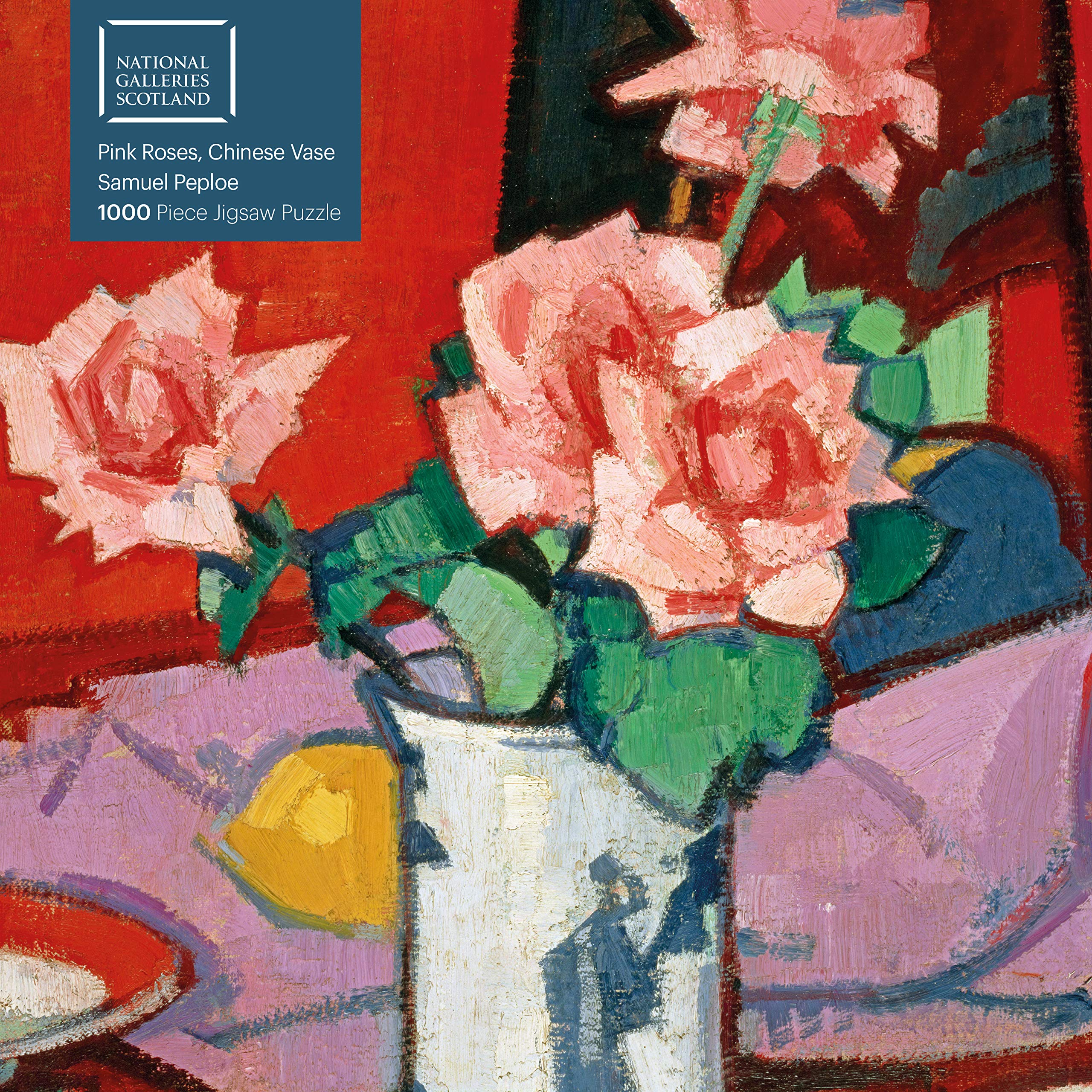 Adult Jigsaw Puzzle National Galleries Scotland - Samuel Peploe: Pink Roses, Chinese Vase: 1000-Piece Jigsaw Puzzles