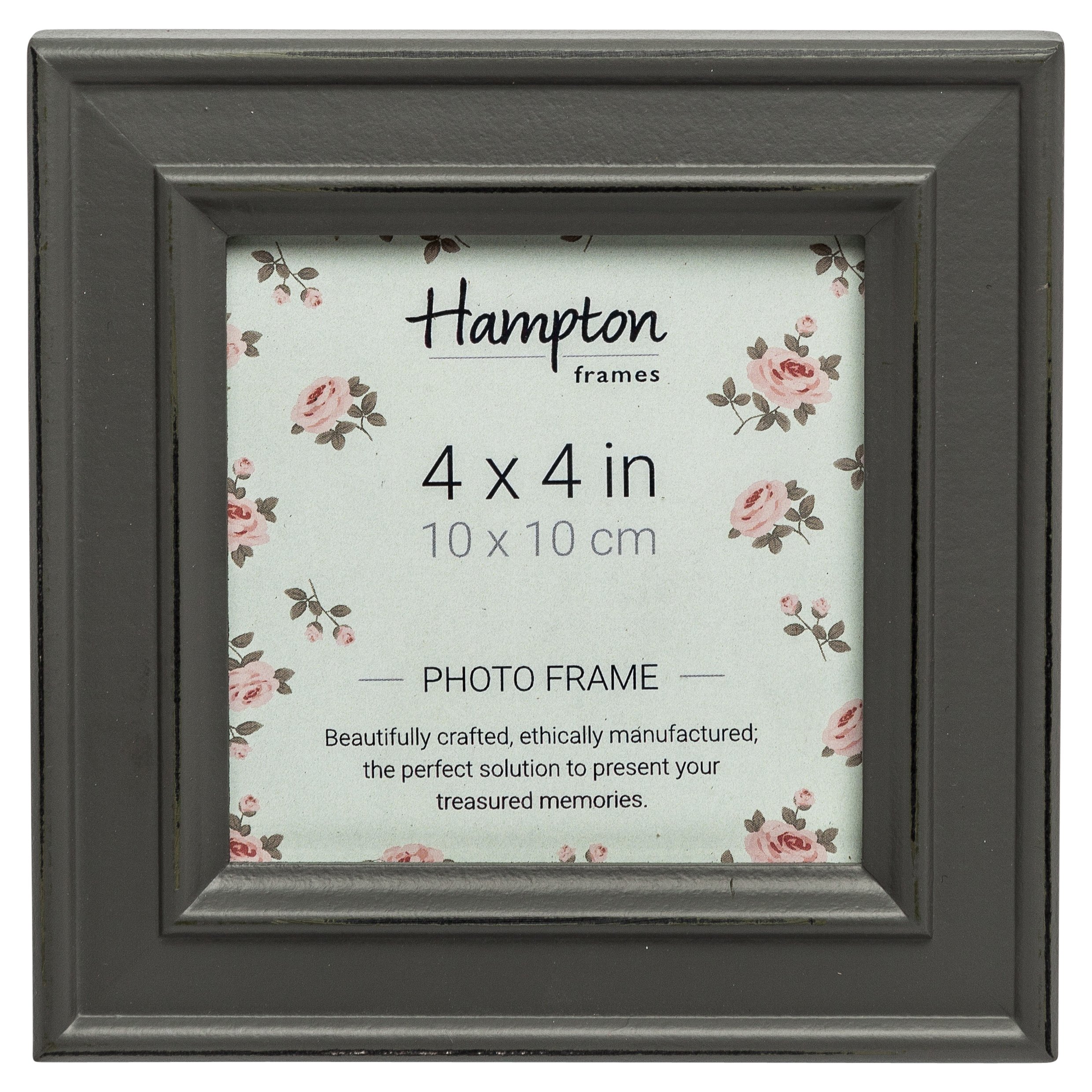 Hampton FramesPaloma Square Picture Frame Wood Grey 4 x 4 (10 x 10 cm)