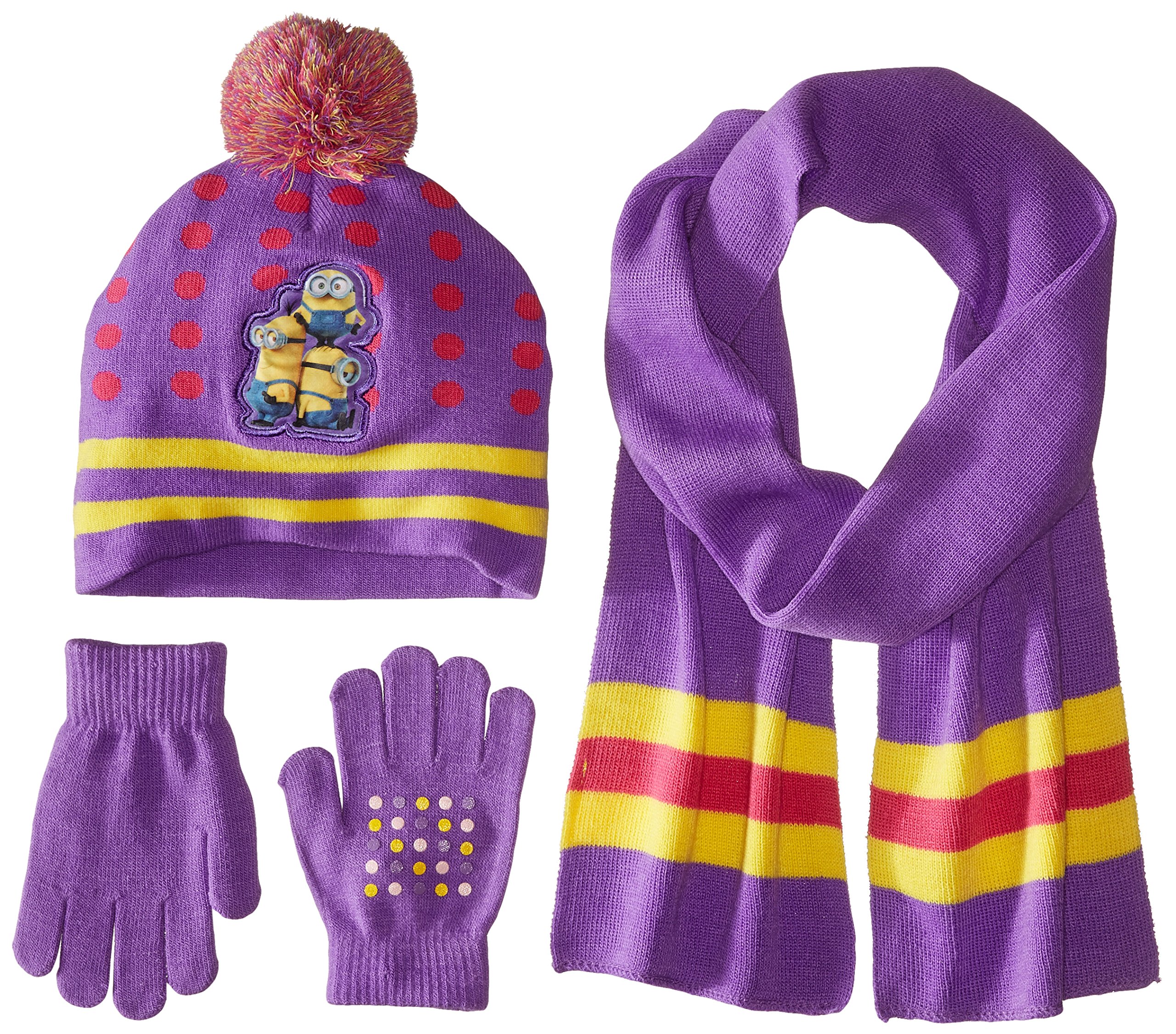 Accessory Innovations Girls' Kids Cold Weather Beanie Glove and Scarf Set