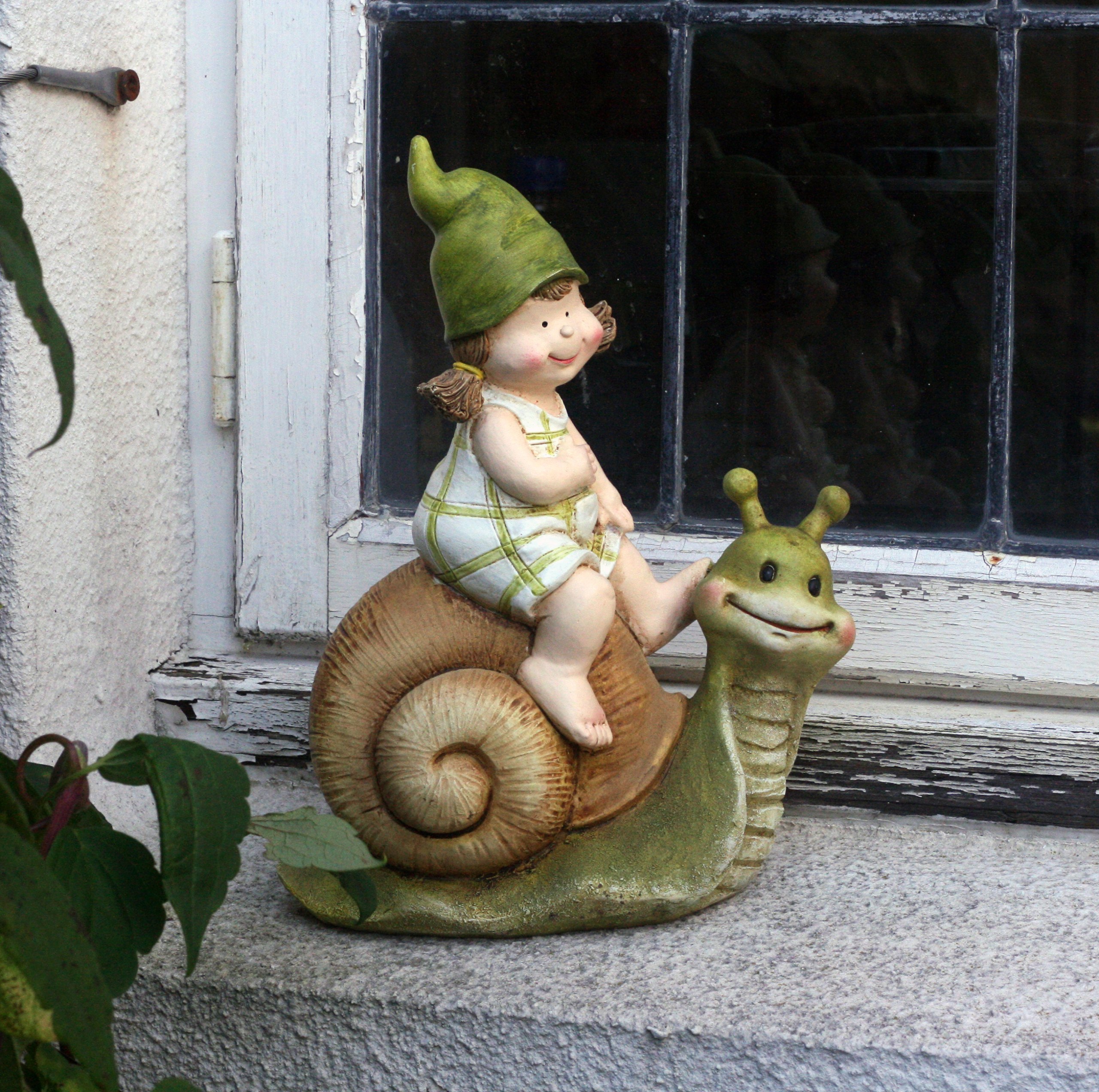 Rebecca on Snail, Garden Ornament, Gnome, Garden Fairy, Troll, Imp …