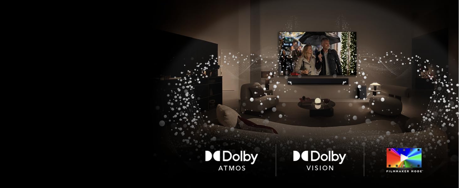 Loaded with Dolby Vision picture and Dolby Atmos sound