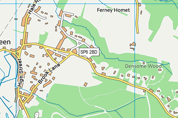 SP6 2BD map - OS VectorMap District (Ordnance Survey)