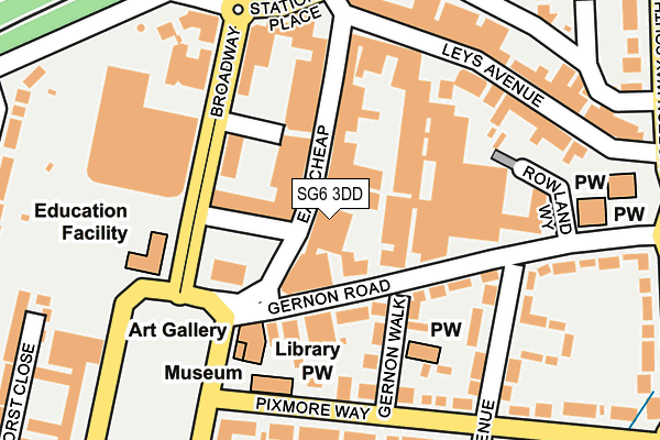 SG6 3DD map - OS OpenMap – Local (Ordnance Survey)