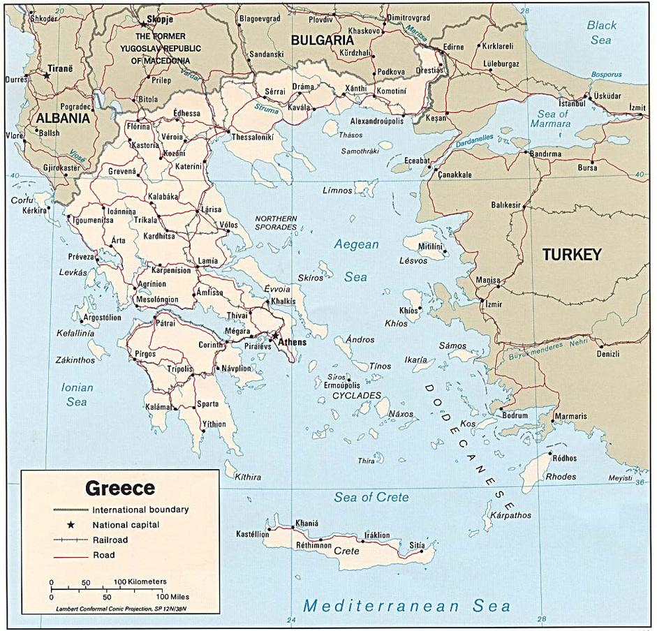 Map of Greece