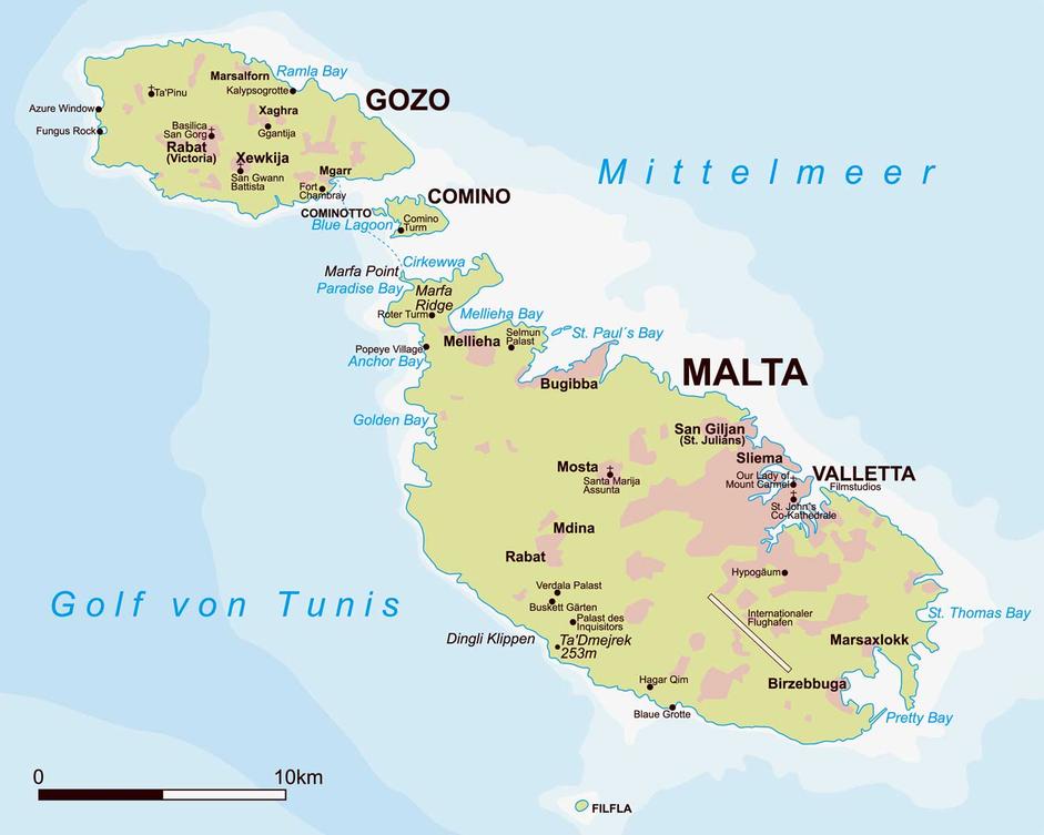 Map of Malta