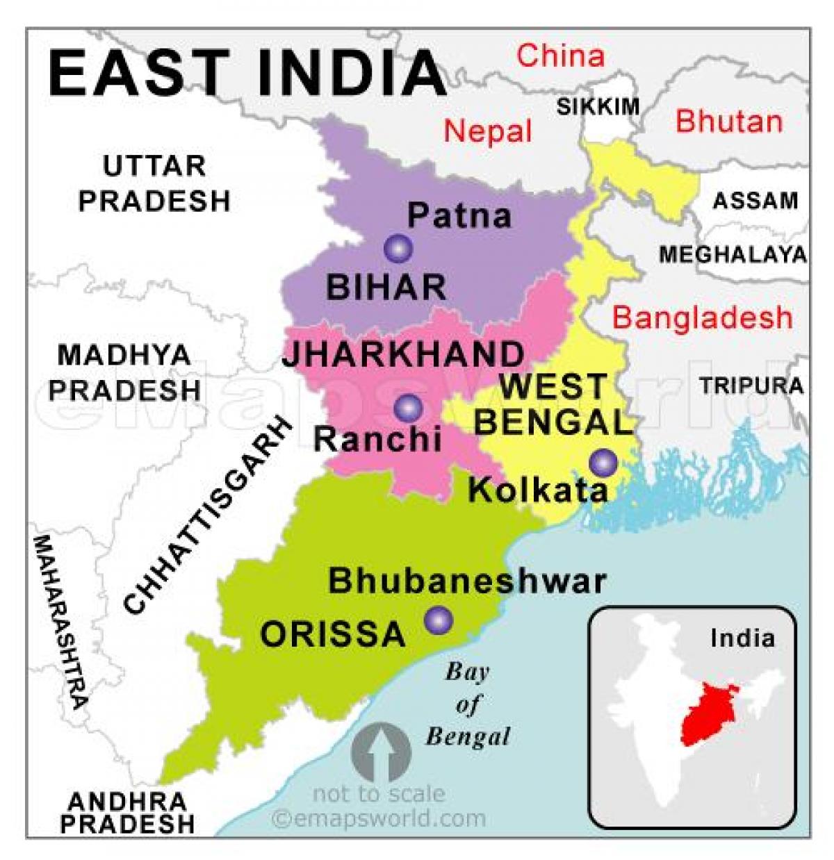 East Of India Map - Aloise Marcella