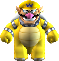 Wario using the Bowser Candy.