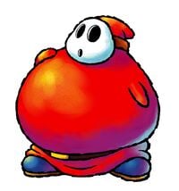 Artwork of a King Debuhō in Yoshi Topsy-Turvy (later used for Fat Guys in Yoshi's Island DS)