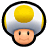 A face icon for Yellow Toad, from Mario Sports Mix.