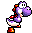 A happy and greedy purple Yoshi!