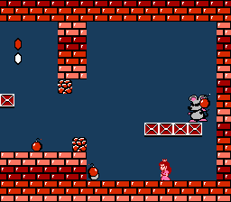 Screenshot of Mouser from Super Mario Bros. 2