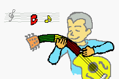 WarioWare: Twisted! game screenshot: A screenshot of the microgame Guitar Solo