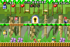 Level 2-2+ of Mario vs. Donkey Kong.