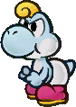 The also shy, and apathetic white Yoshi!