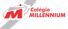 a logo for colegio millennium with a red m on it